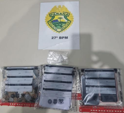 Polícia Militar prende casal por tráfico de drogas durante a 25ª Festa do Kiwi em Mallet