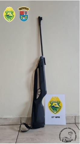 Polícia Militar prende homem por furto em Mallet e recupera carabina de pressão