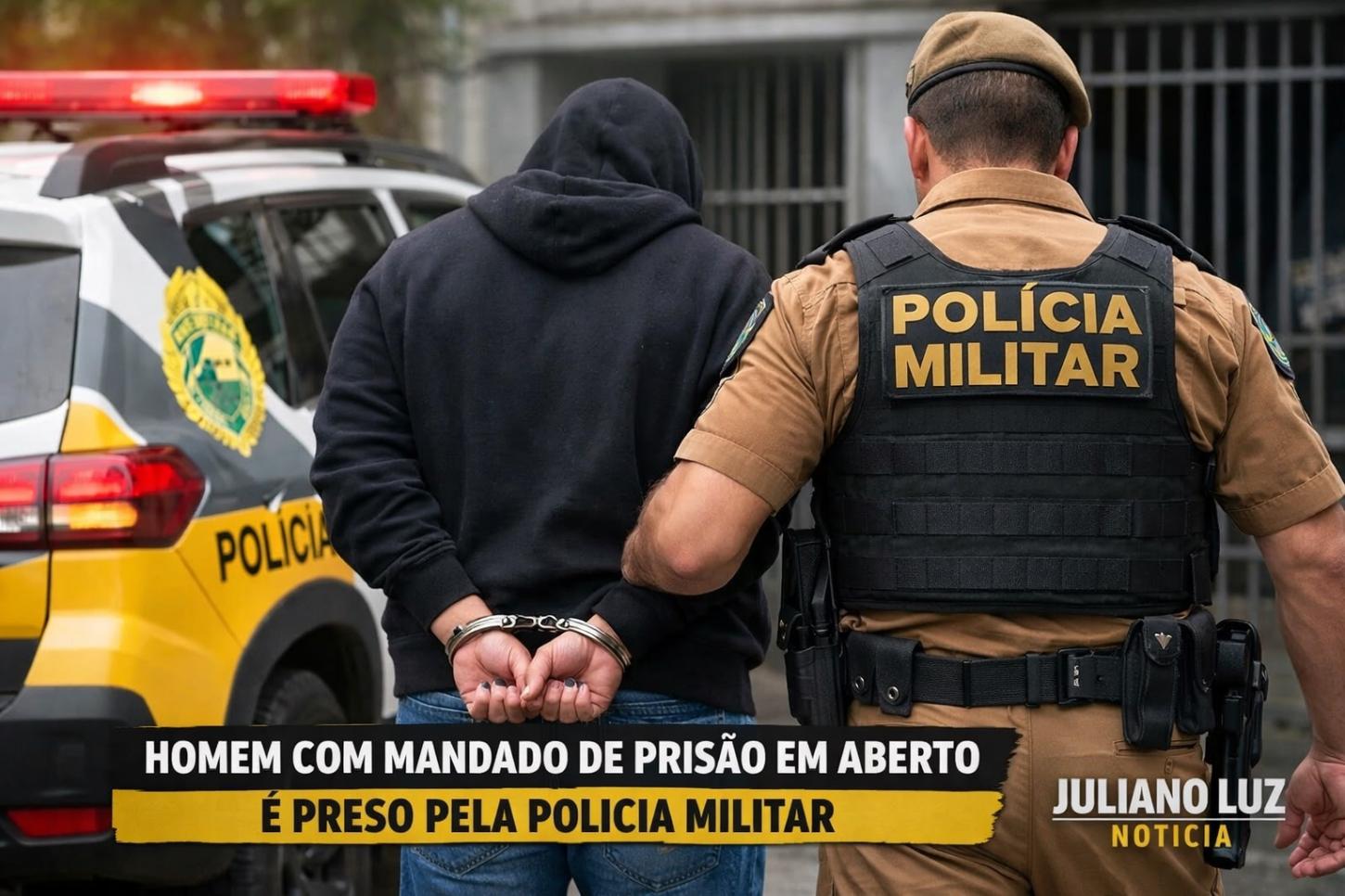 MALLET - HOMEM COM MANDADO DE PRISÃO EM ABERTO É PRESO PELA POLÍCIA MILITAR
