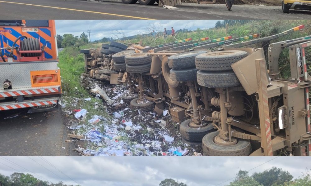 Acidente na BR-153 envolve três veículos e mobiliza socorro em Mallet