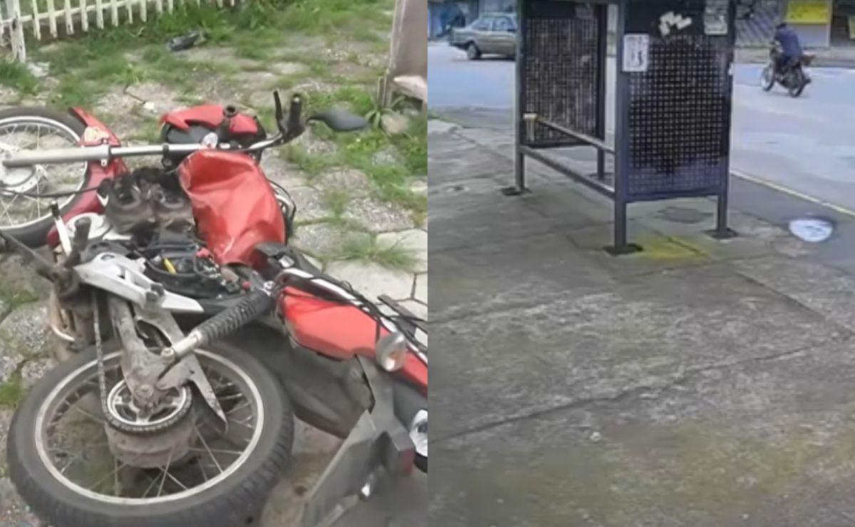 Motociclista sofre grave acidente em Colombo após batida de frente