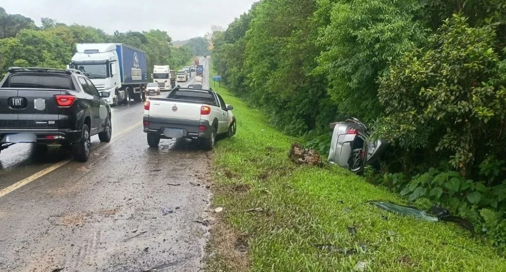 Acidente na BR-277 em Irati deixa um morto e uma ferida grave
