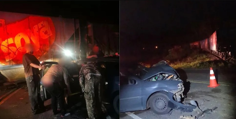 Jovem fica ferido em colisão com trem durante acidente na PR-438