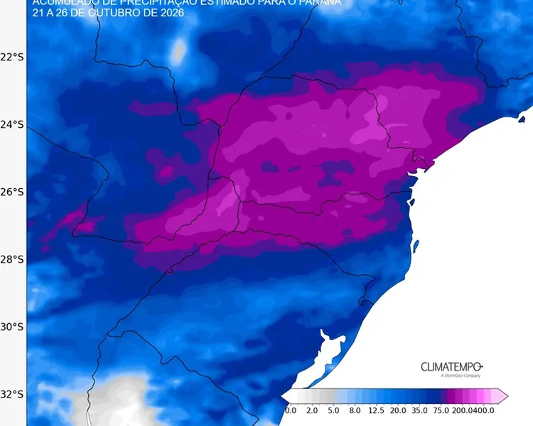 Ciclone extratropical no Paraná pode trazer chuvas de até 200 mm