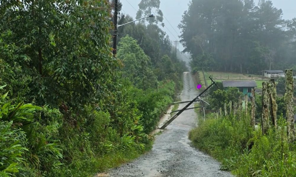 Queda de postes em Mallet mobiliza equipes de segurança no centro