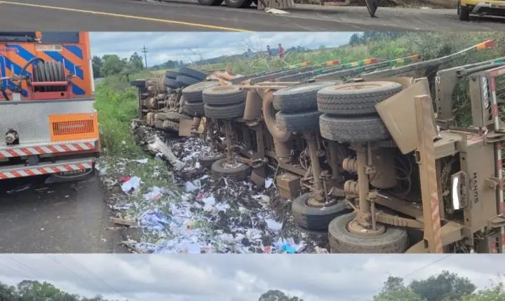 Acidente na BR-153 envolve três veículos e mobiliza socorro em Mallet