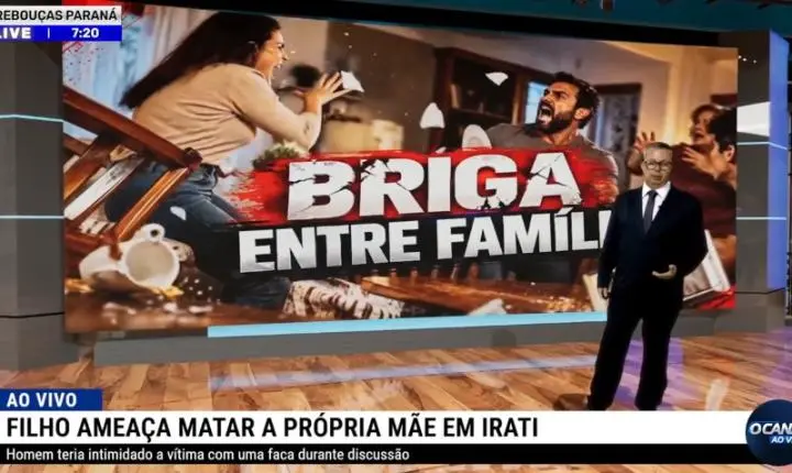 Violência doméstica em Irati: filho ameaça matar a mãe com faca