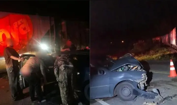 Jovem fica ferido em colisão com trem durante acidente na PR-438