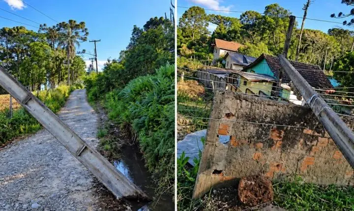 Moradores de Mallet cobram Copel e seguem sem energia elétrica após chuva