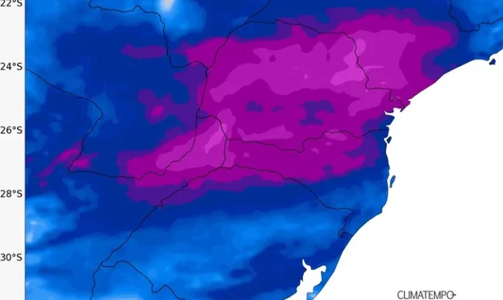 Ciclone extratropical no Paraná pode trazer chuvas de até 200 mm